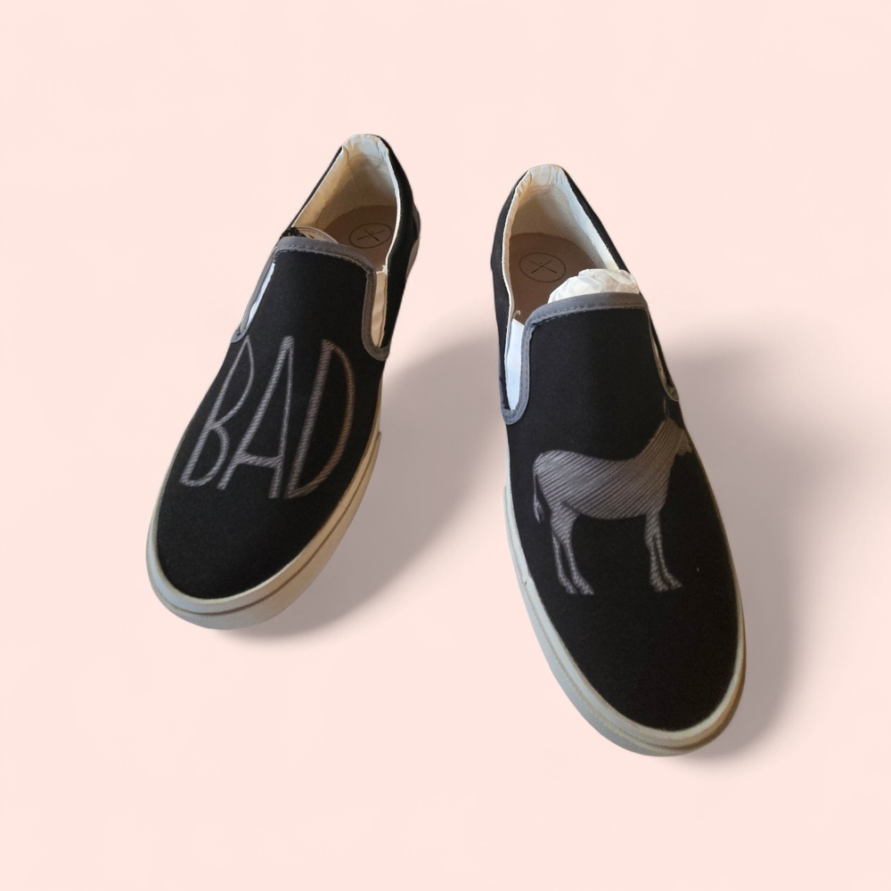 Black Slip-On Sneakers with BADA$$ sz 9 Mens/ 11 Womens ... New